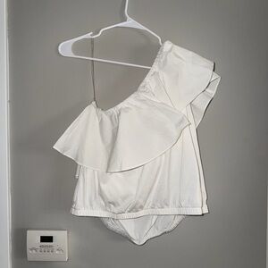 a new day White Ruffle Top